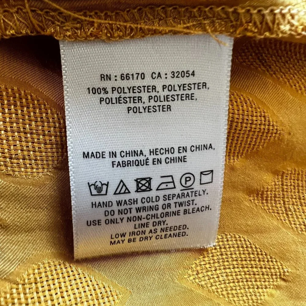 Anthro Maeve Saffron Boho Peasant Top Saffron Gold Flowy Summer Coquette Sz M - Picture 9 of 12